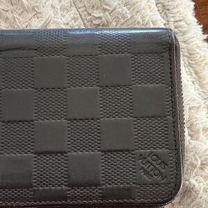 Louis Vuitton Black Checkered Leather Wallet